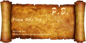 Popa Dóra névjegykártya