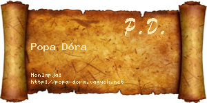 Popa Dóra névjegykártya